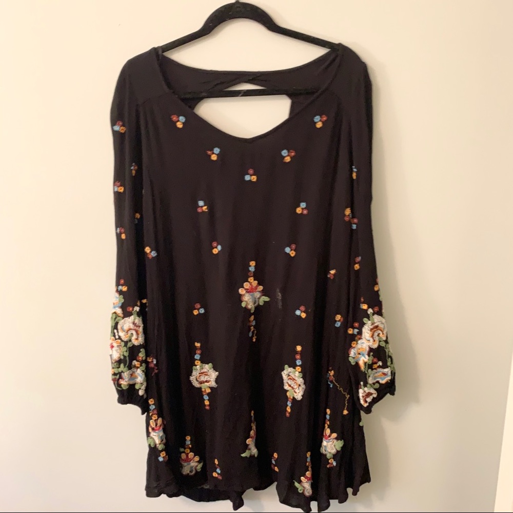 Free People embroidered multicolor dress